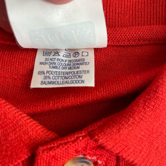 Ireland Born to be Wild orange vintage polo shirt Mens Large embroidered - Picture 6 of 9